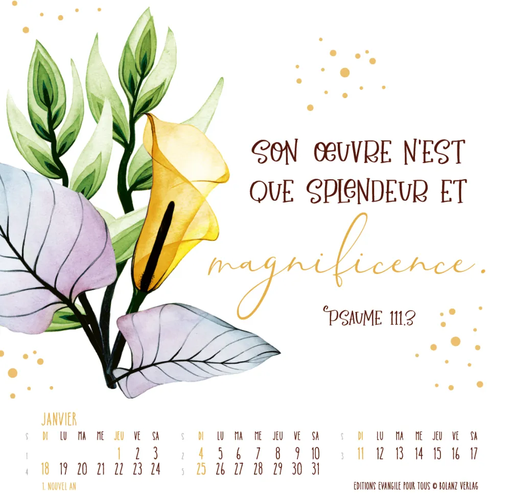 CALENDRIER EPT MON FIDELE SOUTIEN