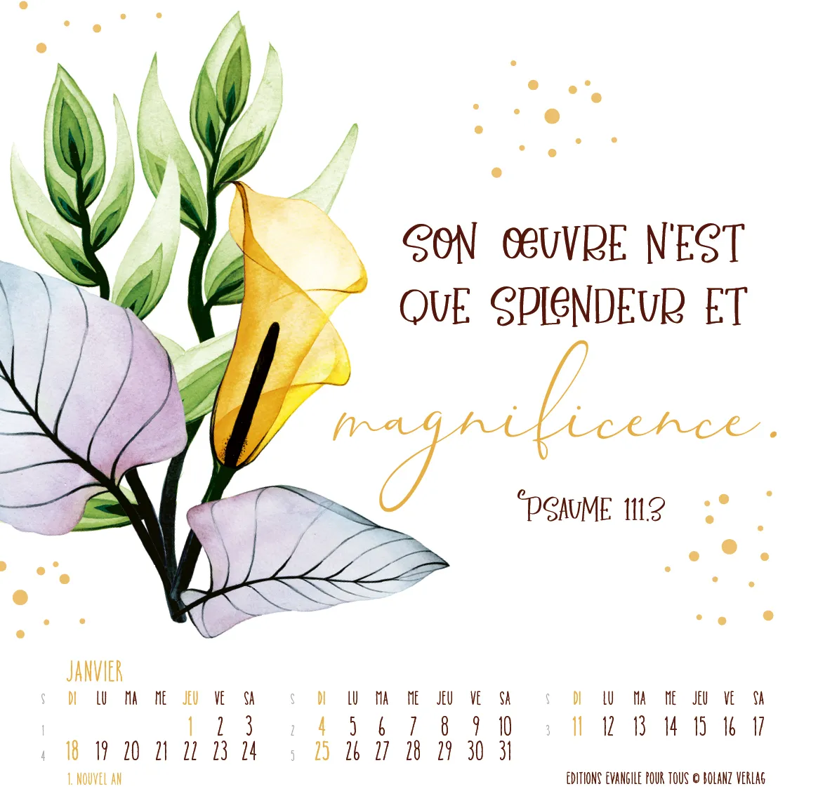 CALENDRIER EPT MON FIDELE SOUTIEN