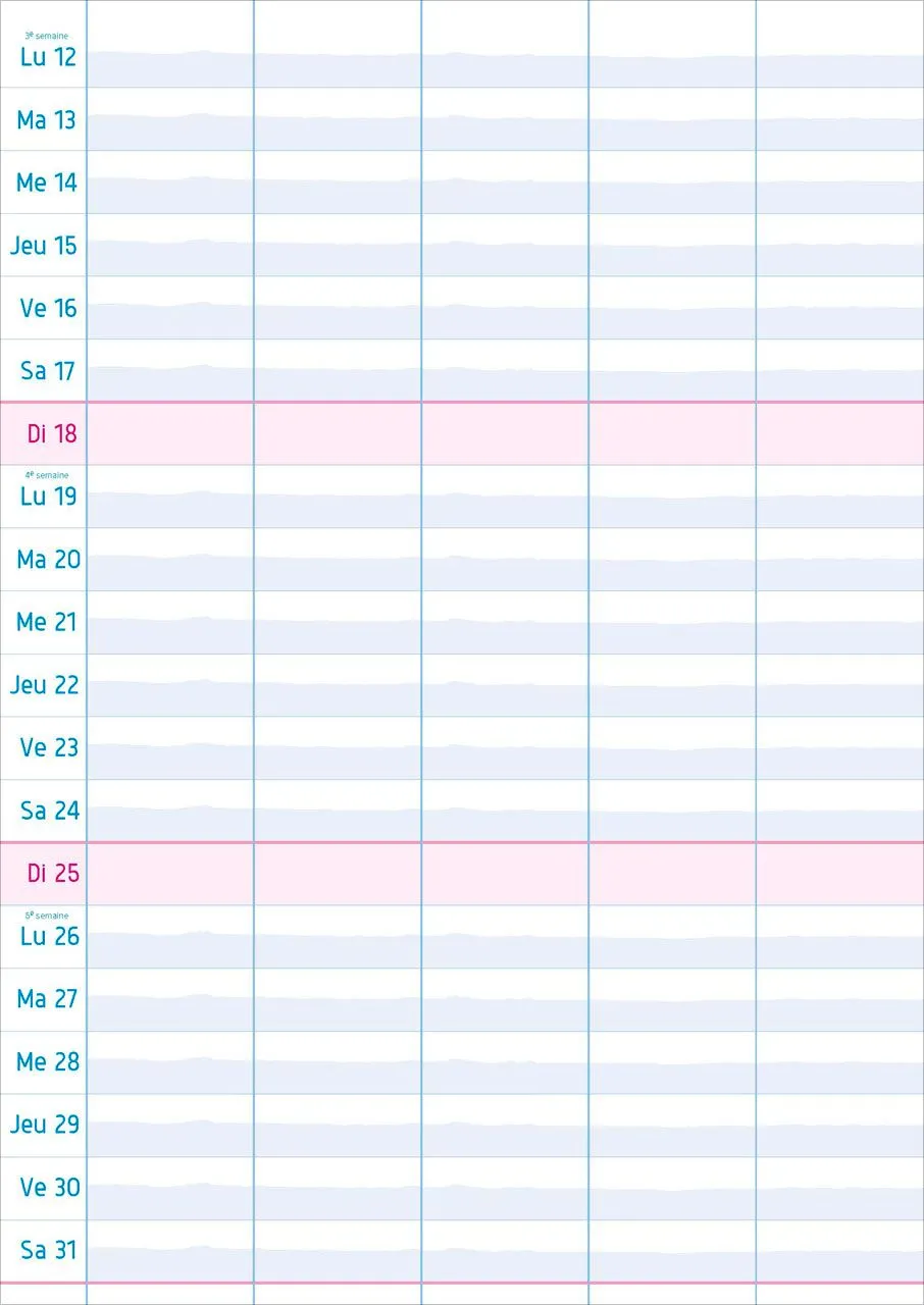 CALENDRIER EPT MULTIPLANNING - POUR LA FAMILLE, GROUPES...
