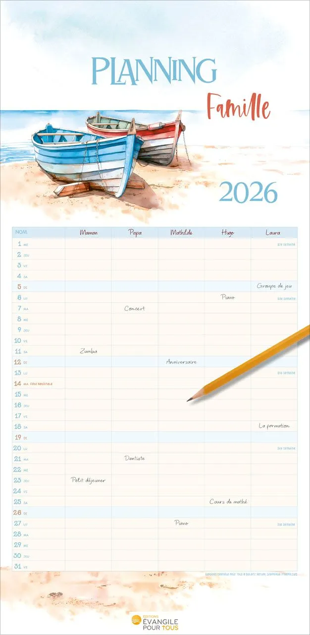 CALENDRIER EPT PLANNING FAMILLE