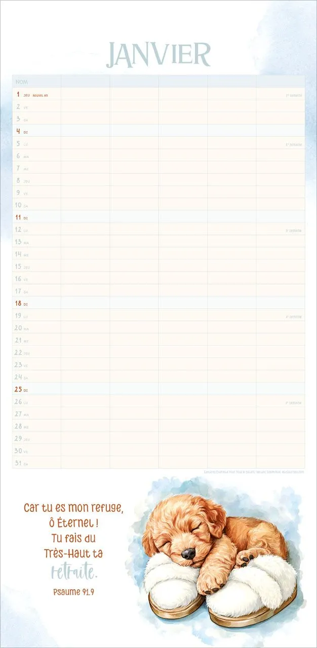CALENDRIER EPT PLANNING FAMILLE