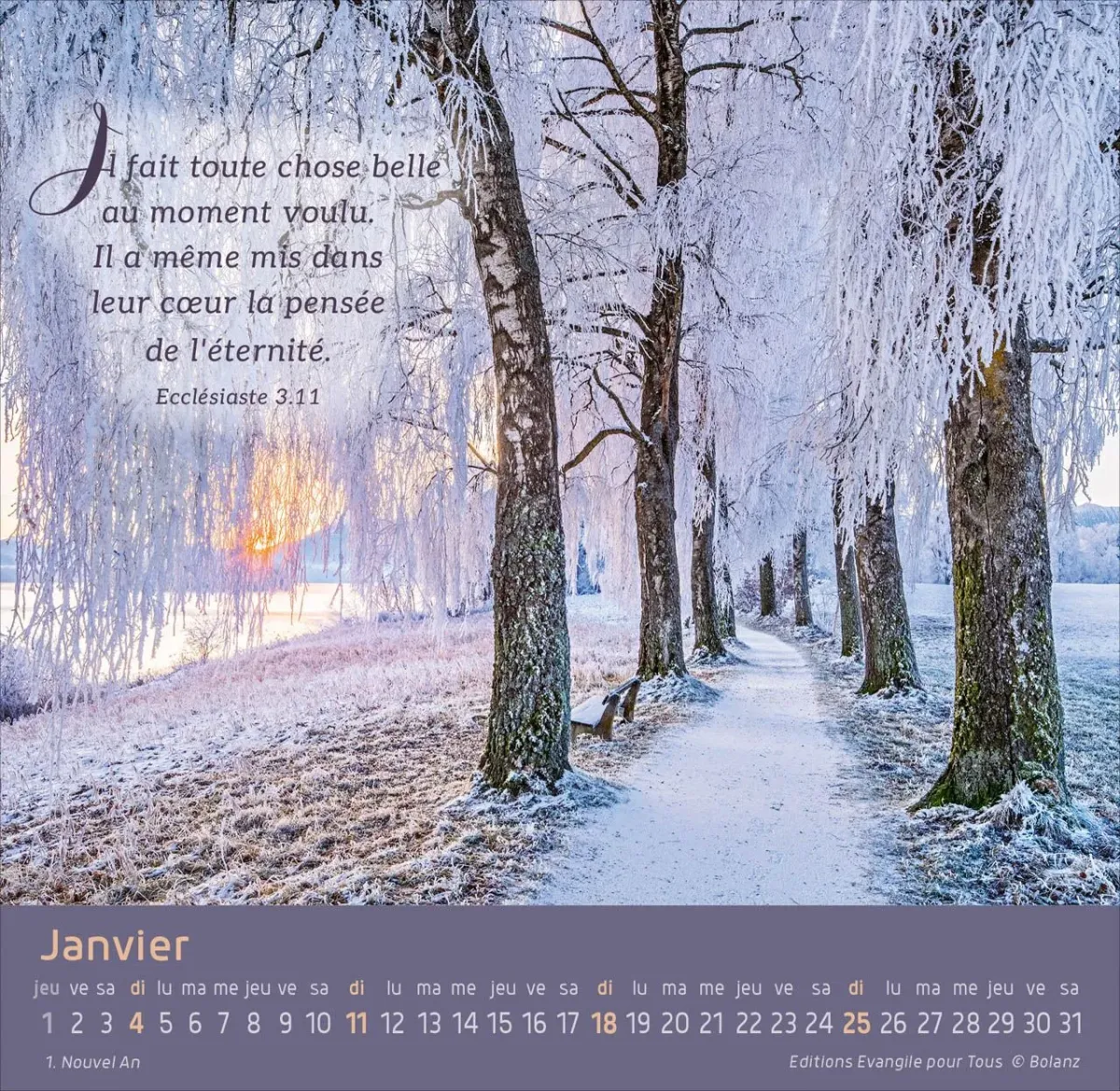 CALENDRIER EPT CHEMIN ET VIE