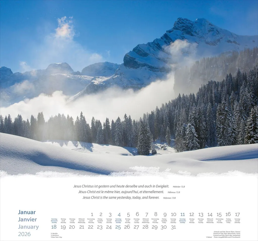 CALENDRIER EPT MONTAGNES TRILINGUE BEAUTES NATURELLES