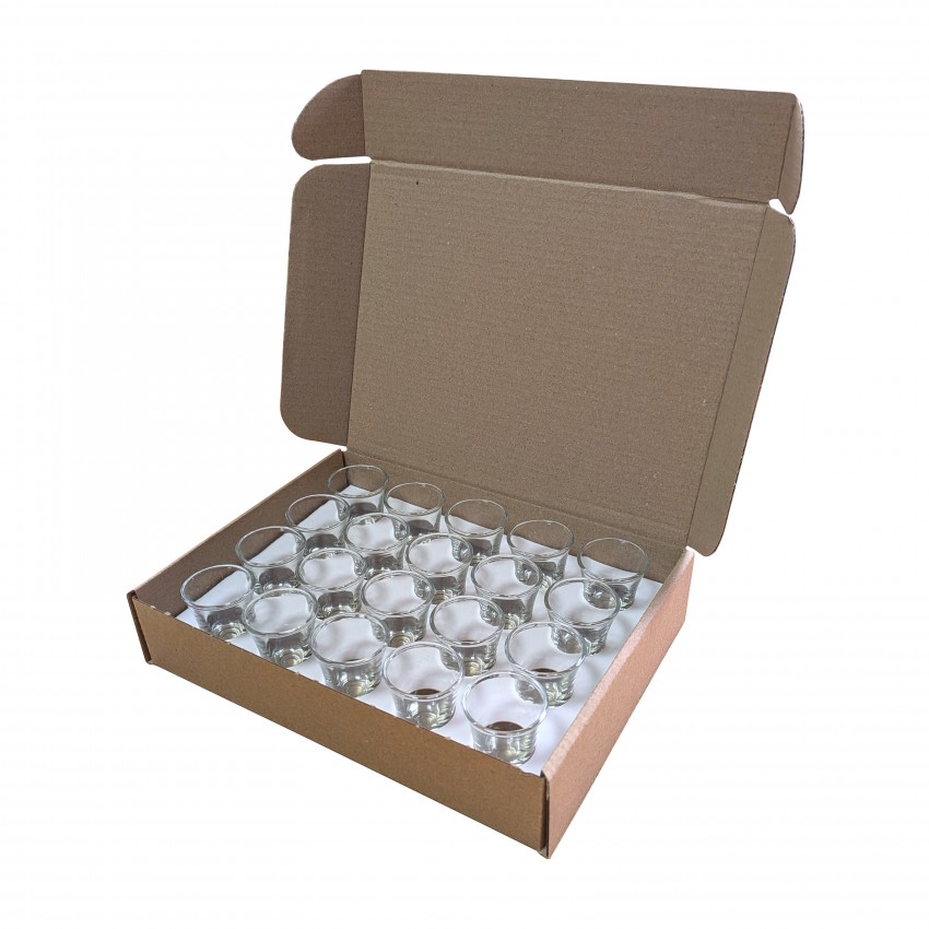 GOBELETS  POUR SAINTE CENE EN VERRE -  PAR 20