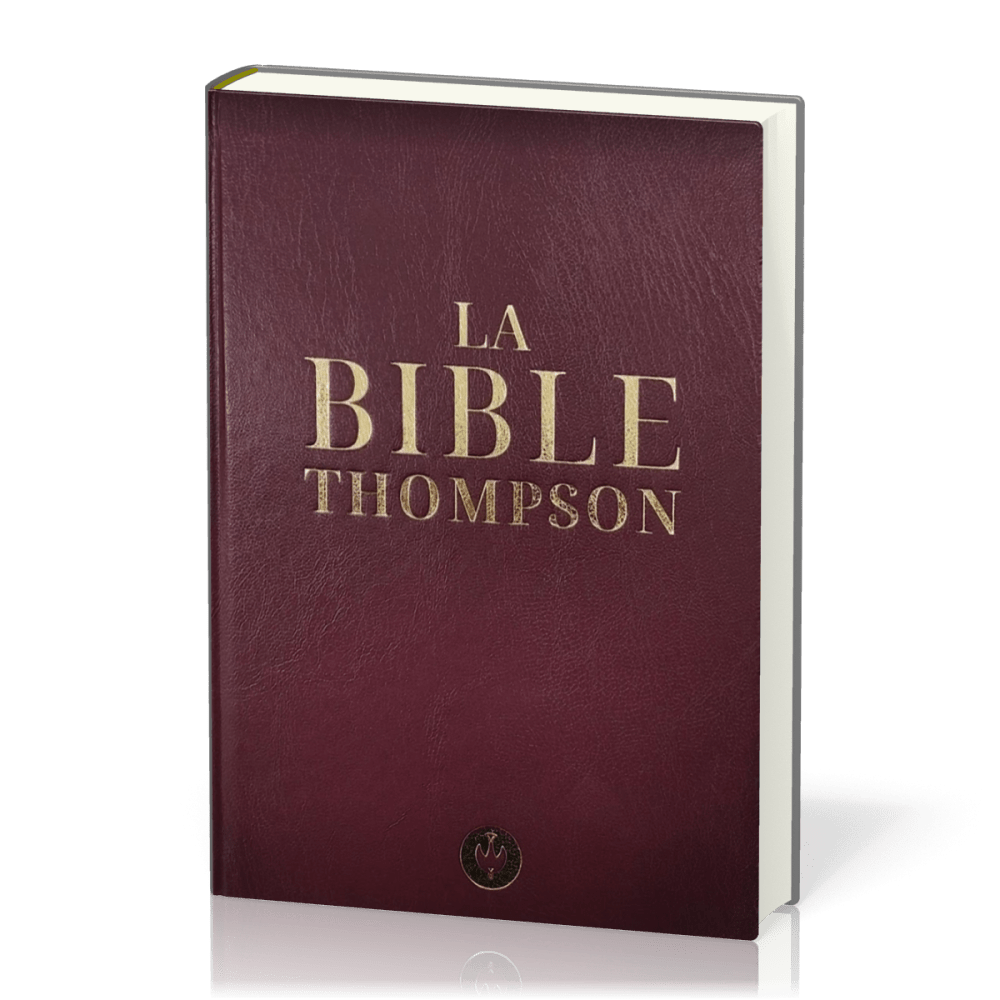 BIBLE COLOMBE THOMPSON RIGIDE SIMILICUIR GRENAT