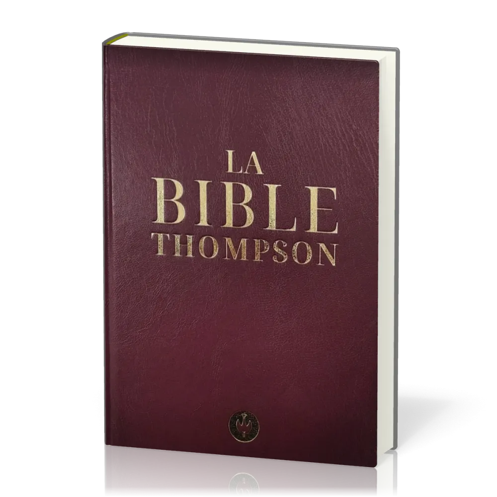 BIBLE COLOMBE THOMPSON RIGIDE SIMILICUIR GRENAT