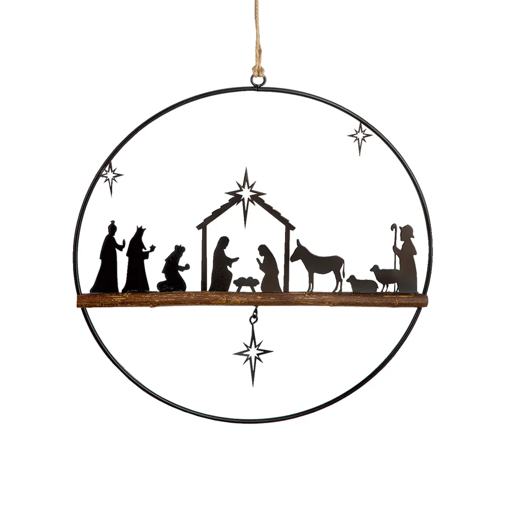 DECORATION "CRECHE" SUSPENDUE EN METAL