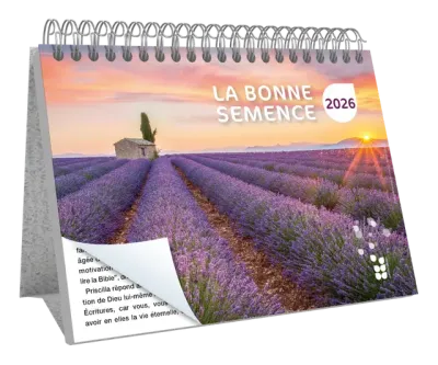 CALENDRIER BONNE SEMENCE FRANCAIS GRAND FORMAT GROS CARACTERES