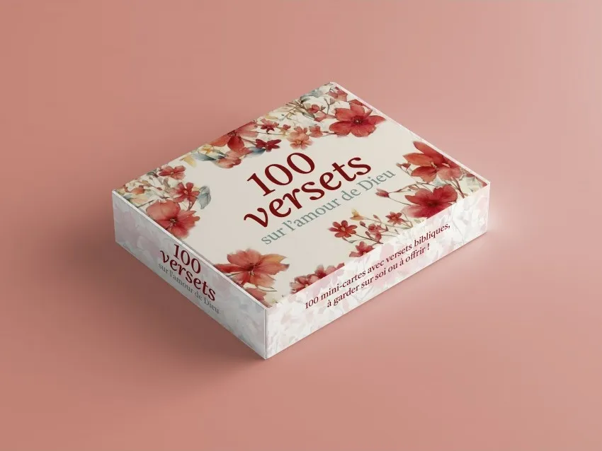 LOT DE 100 MINI-CARTES TEXTES BIBLIQUES : AMOUR DE DIEU