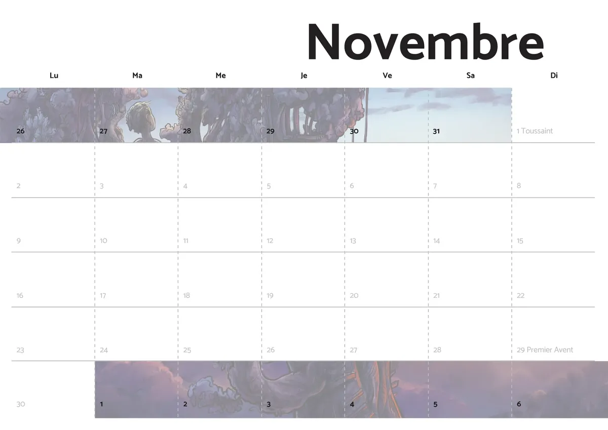 CALENDRIER AUDERSET