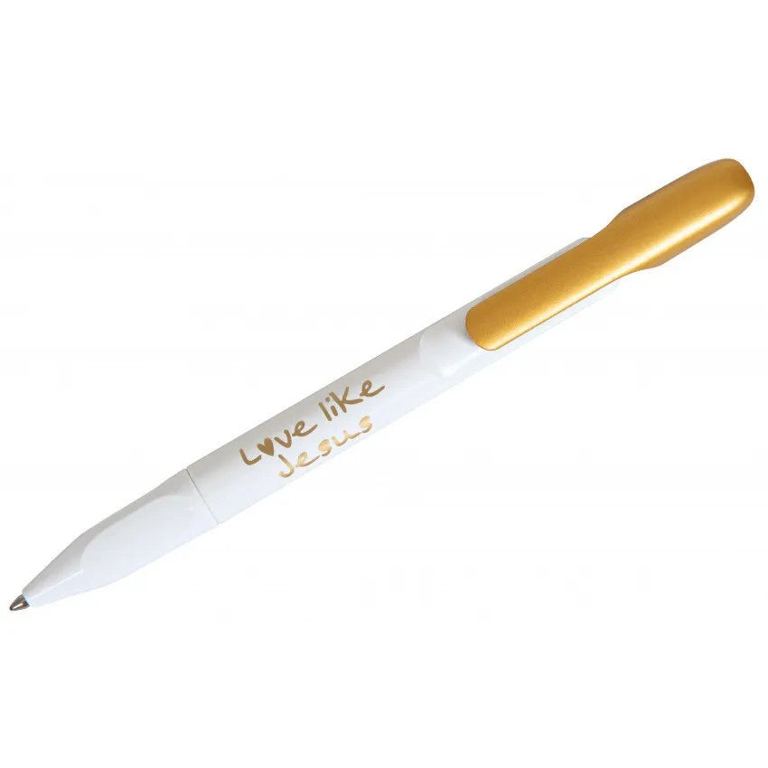 STYLO A BILLE "LOVE LIKE JESUS" BLANC/DORE