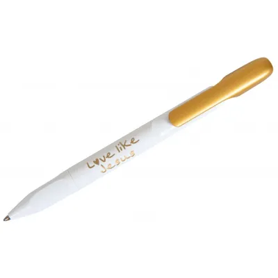 STYLO A BILLE "LOVE LIKE JESUS" BLANC/DORE
