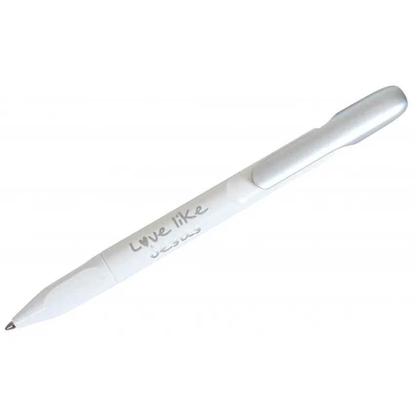 STYLO A BILLE "LOVE LIKE JESUS" BLANC/ARGENTE