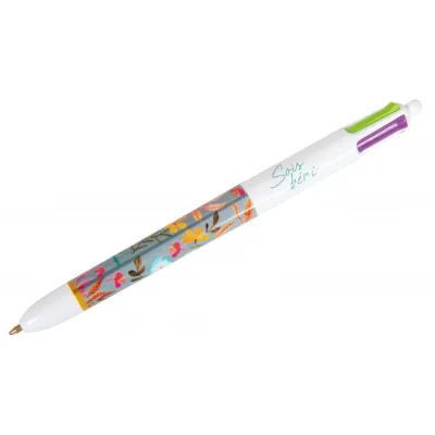 STYLO A BILLE " SOIS BENI" 4 COULEURS