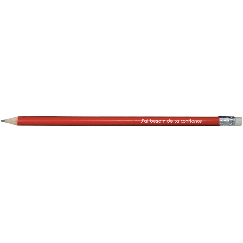 CRAYON PAPIER ROUGE AVEC GOMME