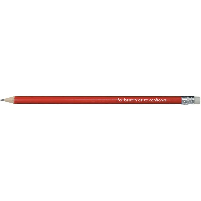 CRAYON PAPIER ROUGE AVEC GOMME