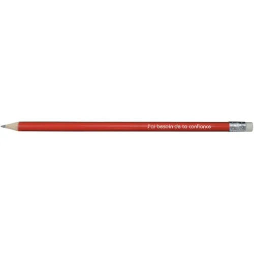 CRAYON PAPIER ROUGE AVEC GOMME