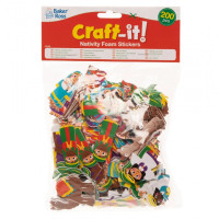 PACK DE 200 AUTOCOLLANTS EN MOUSSE NATIVITE
