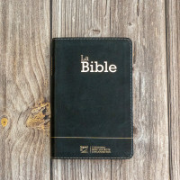 BIBLE SEGOND 21 COMPACTE "PREMIUM STYLE" SEMI-RIGIDE CUIR ANTHRACITE AVEC TRANCHES DOREES