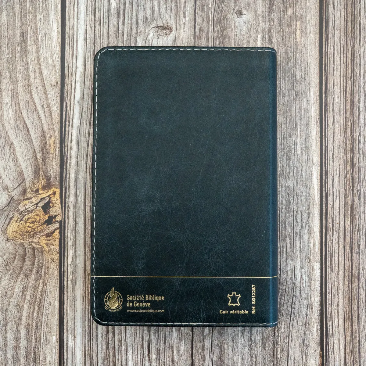 BIBLE SEGOND 21 COMPACTE "PREMIUM STYLE" SEMI-RIGIDE CUIR ANTHRACITE AVEC TRANCHES DOREES