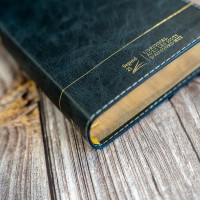 BIBLE SEGOND 21 COMPACTE "PREMIUM STYLE" SEMI-RIGIDE CUIR ANTHRACITE AVEC TRANCHES DOREES