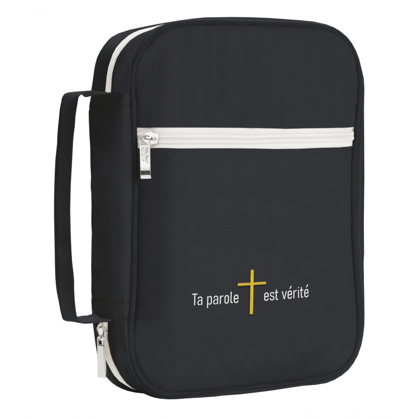 HOUSSE POUR BIBLE NOIRE "TA PAROLE EST VERITE" - TAILLE S