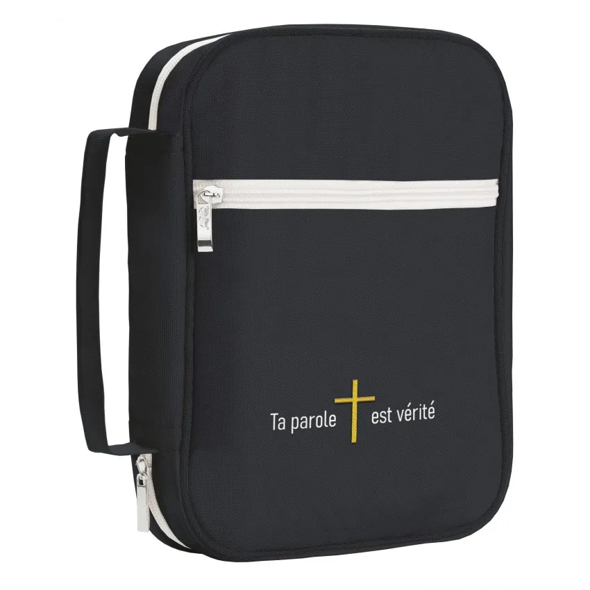 HOUSSE POUR BIBLE NOIRE "TA PAROLE EST VERITE" - TAILLE S