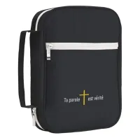 HOUSSE POUR BIBLE NOIRE "TA PAROLE EST VERITE" - TAILLE S