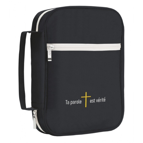 HOUSSE POUR BIBLE NOIRE "TA PAROLE EST VERITE" - TAILLE S