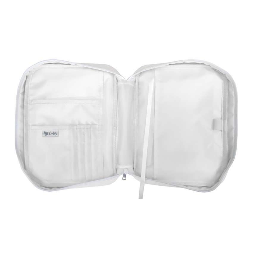 HOUSSE POUR BIBLE BLANCHE "JESUS EST LE CHEMIN" - TAILLE M