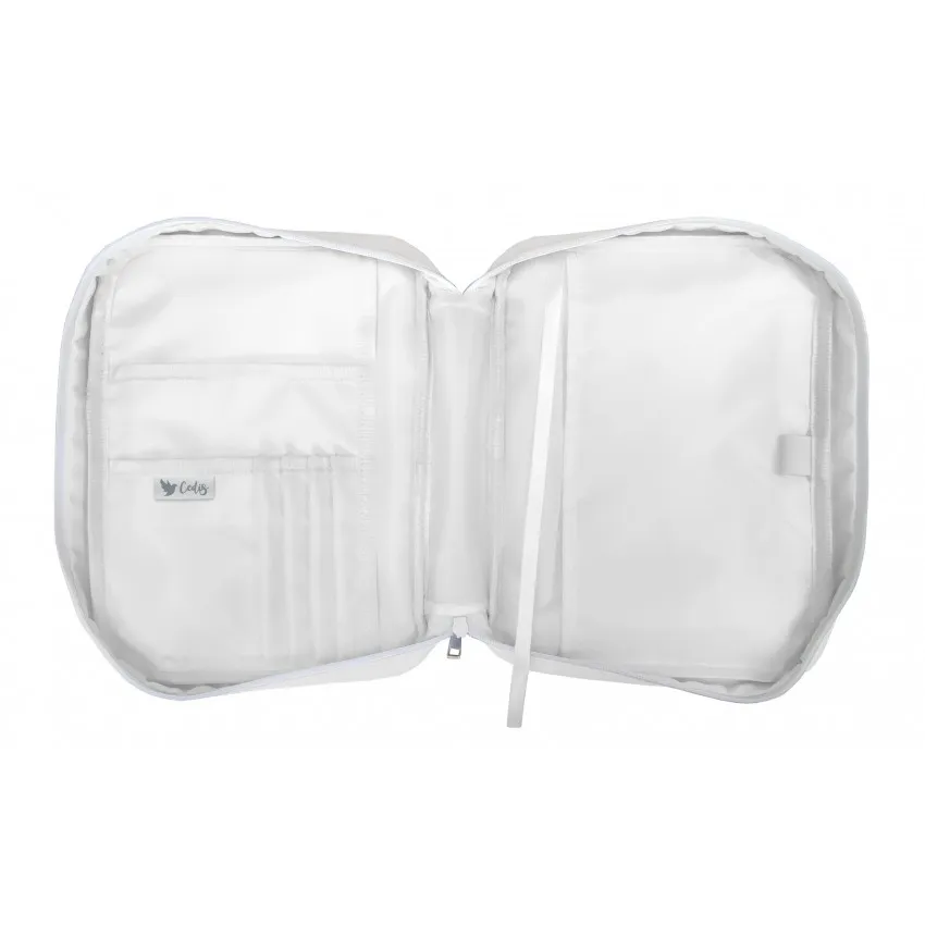 HOUSSE POUR BIBLE BLANCHE "JESUS EST LE CHEMIN" - TAILLE M