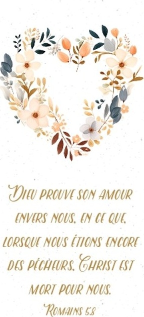 MARQUE-PAGE MAGNET DIEU PROUVE SON AMOUR ROMAINS 5.8