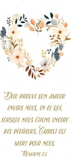 MARQUE-PAGE MAGNET DIEU PROUVE SON AMOUR ROMAINS 5.8