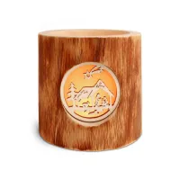 PHOTOPHORE EN BOIS SANS ECORCE - MOTIF: CRECHE