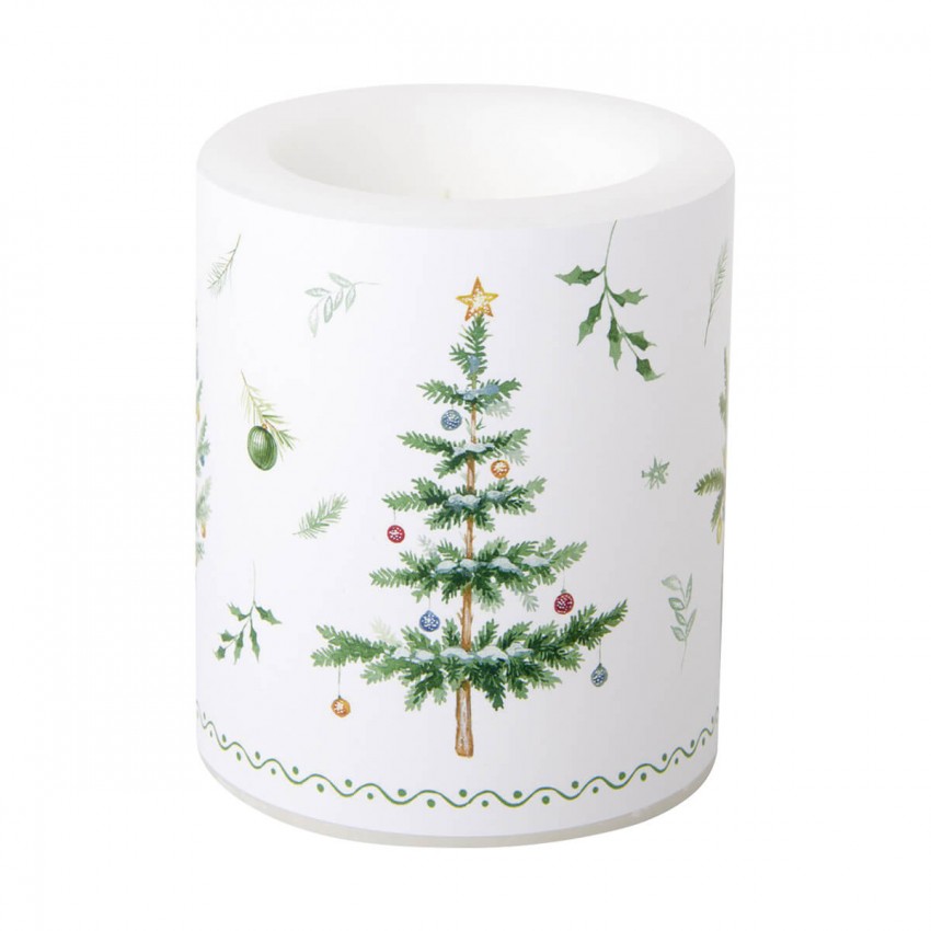 BOUGIE EN CIRE ET PHOTOPHORE SAPIN DE NOEL