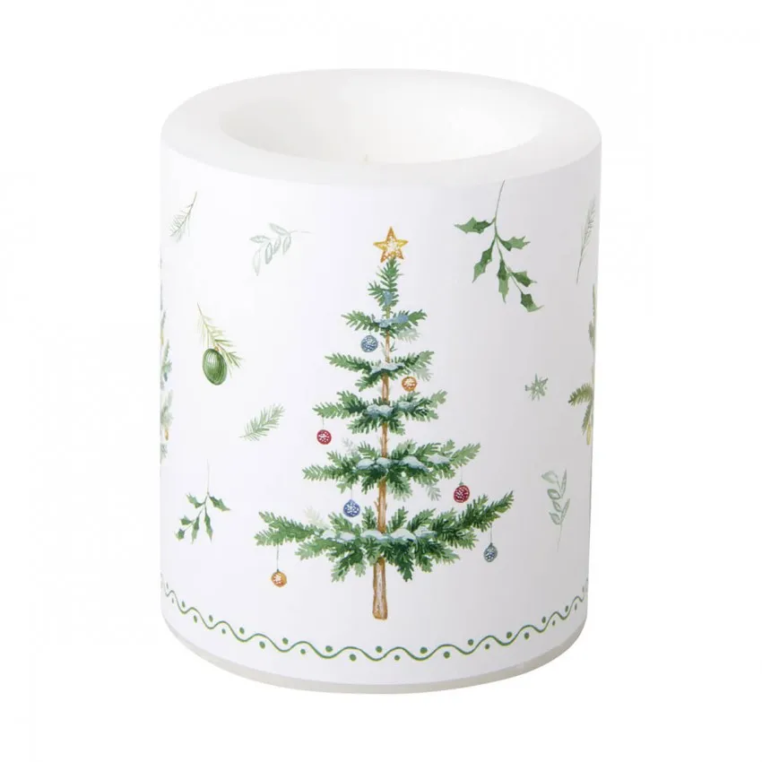 BOUGIE EN CIRE ET PHOTOPHORE SAPIN DE NOEL