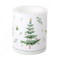 BOUGIE EN CIRE ET PHOTOPHORE SAPIN DE NOEL