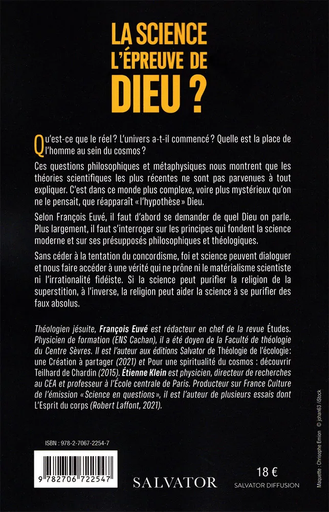 SCIENCE L'EPREUVE DE DIEU - REPONSES AU LIVRE DIEU LA SCIENCE LES PREUVES