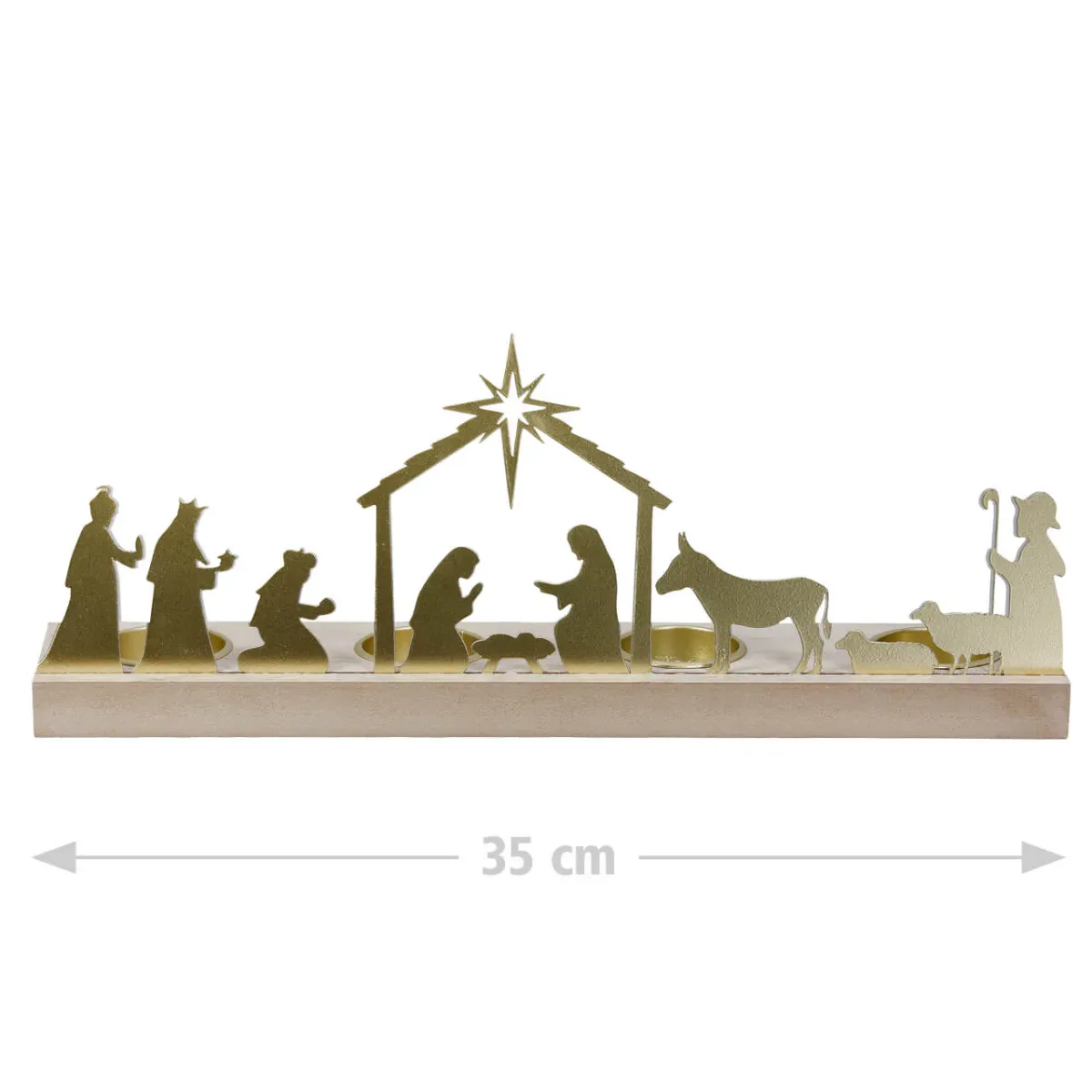 BOUGEOIR SILHOUETTE "CRECHE" - DORE