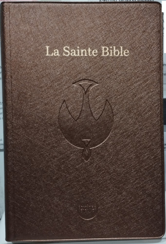 BIBLE COLOMBE SOUPLE VINYLE BEIGE