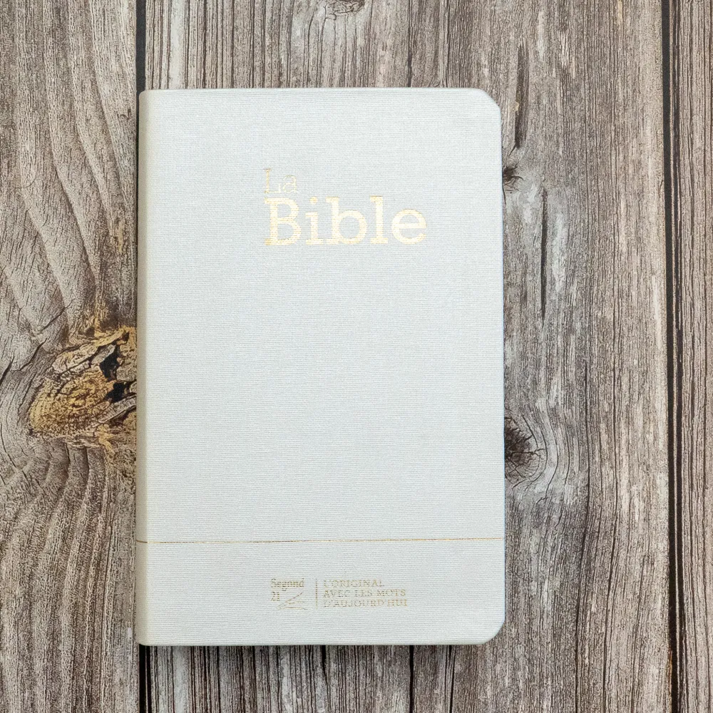 BIBLE SEGOND 21 COMPACTE "PREMIUM STYLE" SOUPLE TOILE BLANCHE AVEC ONGLETS TRANCHES DOREES