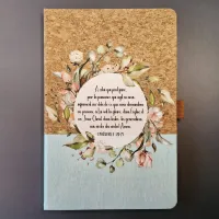 CARNET A5 LIEGE ET TOILE VERT CLAIR EPHESIENS 20:21