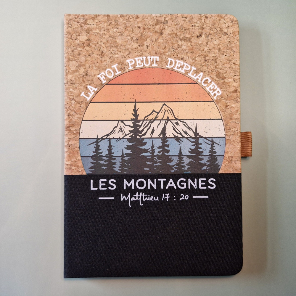 CARNET A5 LIEGE ET TOILE NOIRE MATTHIEU 17:20