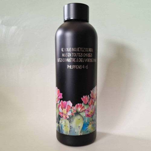 BOUTEILLE ISOTHERME NOIRE PHILIPPIENS 4:6