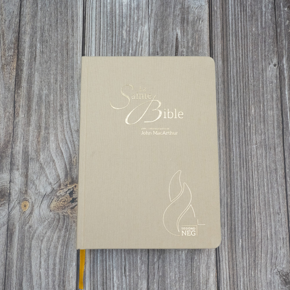 BIBLE NEG MACARTHUR SEMI RIGIDE TOILE BEIGE