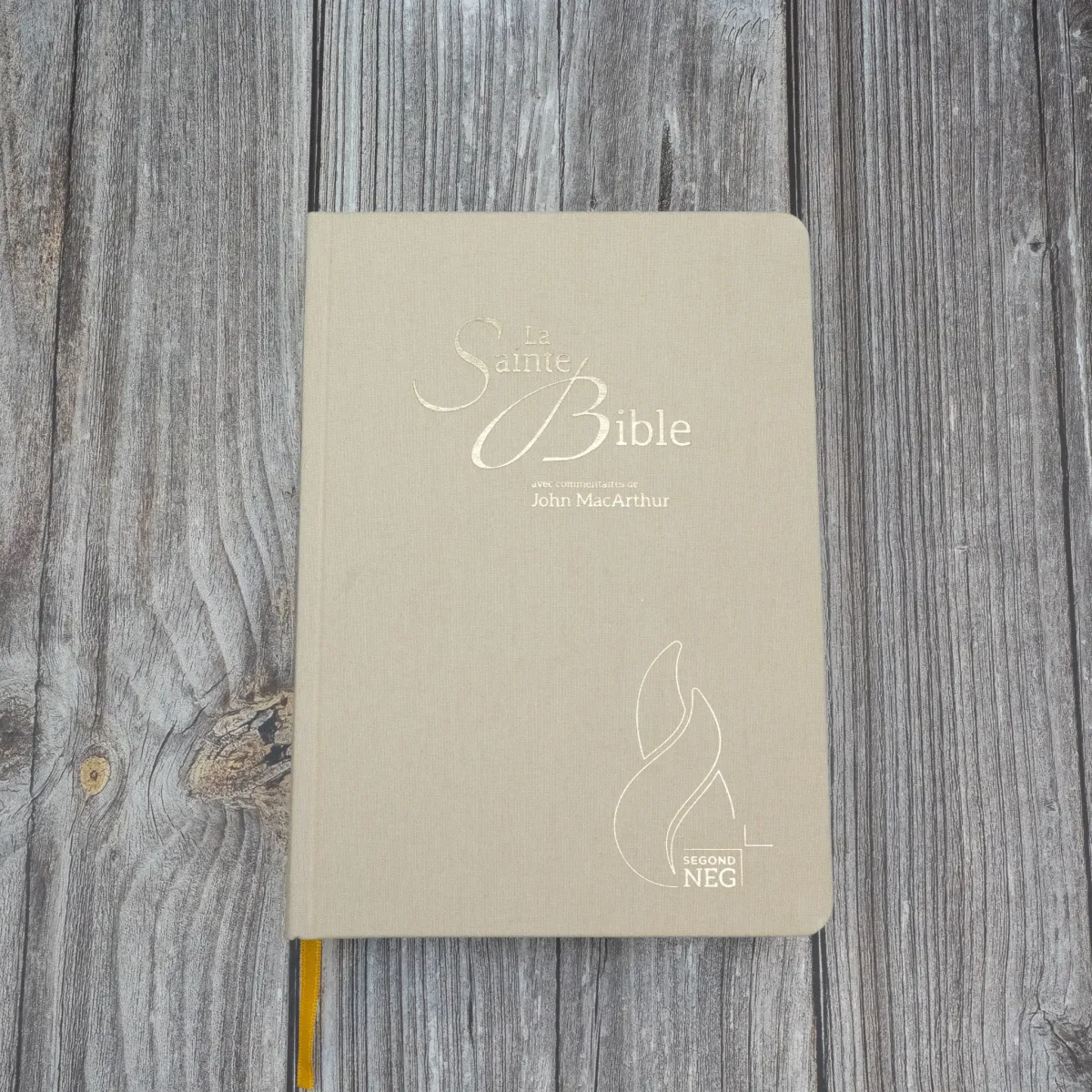BIBLE NEG MACARTHUR SEMI RIGIDE TOILE BEIGE