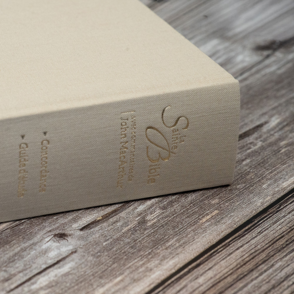 BIBLE NEG MACARTHUR SEMI RIGIDE TOILE BEIGE