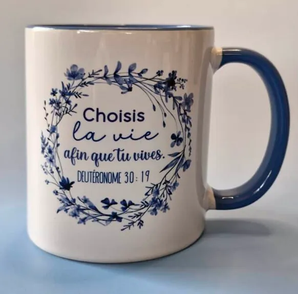 TASSE BLEUE DEUTERONOME 30:19