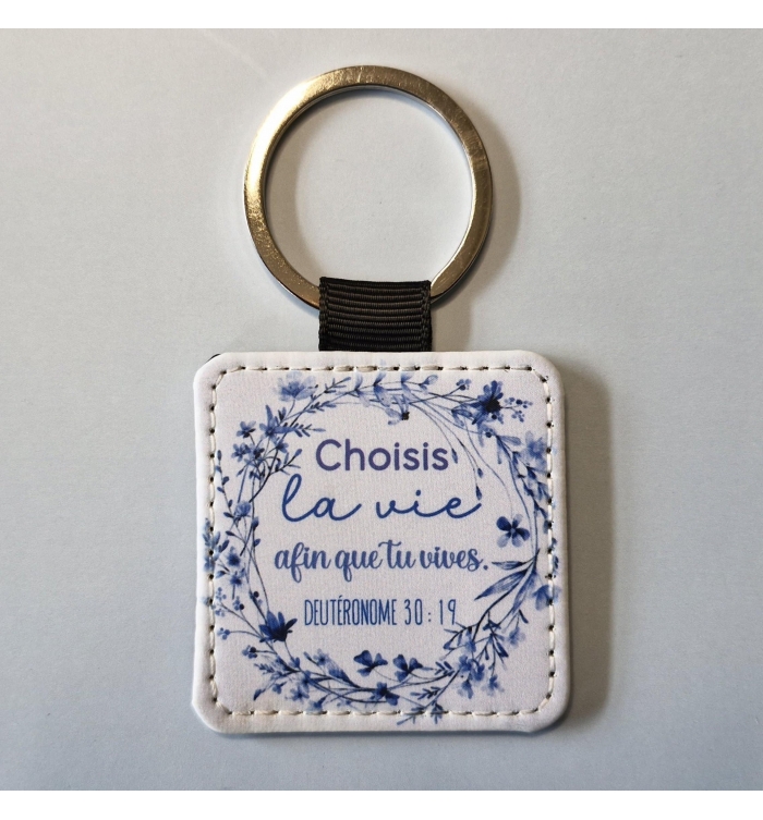 PORTE CLE IMPRIME DEUTERONOME 30:19