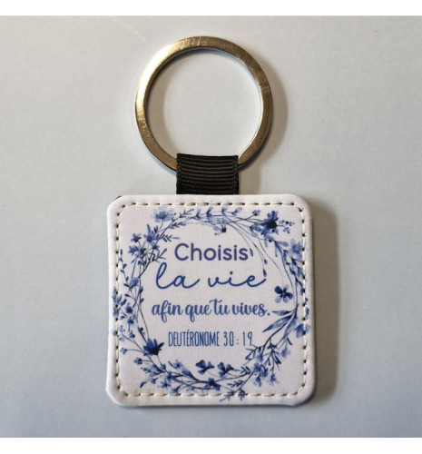 PORTE CLE IMPRIME DEUTERONOME 30:19